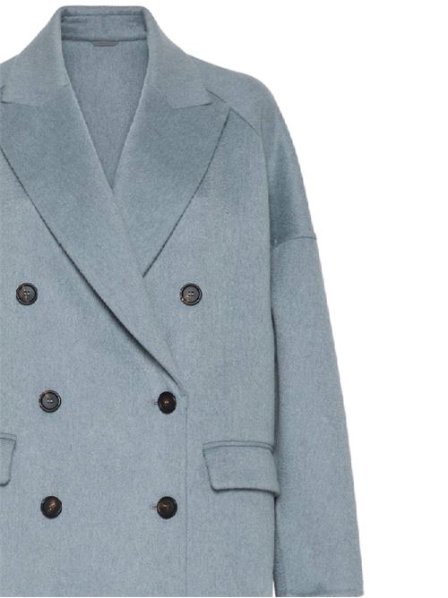 Powder blue cashmere coat Brunello Cucinelli | MD5039677C008